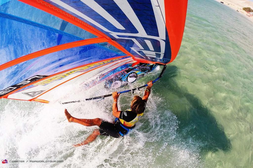 Van Der Steen body drag - 2014 PWA Fuerteventura Grand Slam ©  Carter/pwaworldtour.com http://www.pwaworldtour.com/